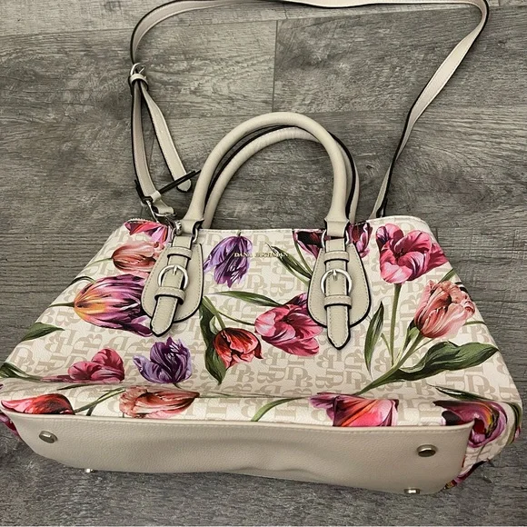 Dana Buchman Tulip Print Purple Floral purse
